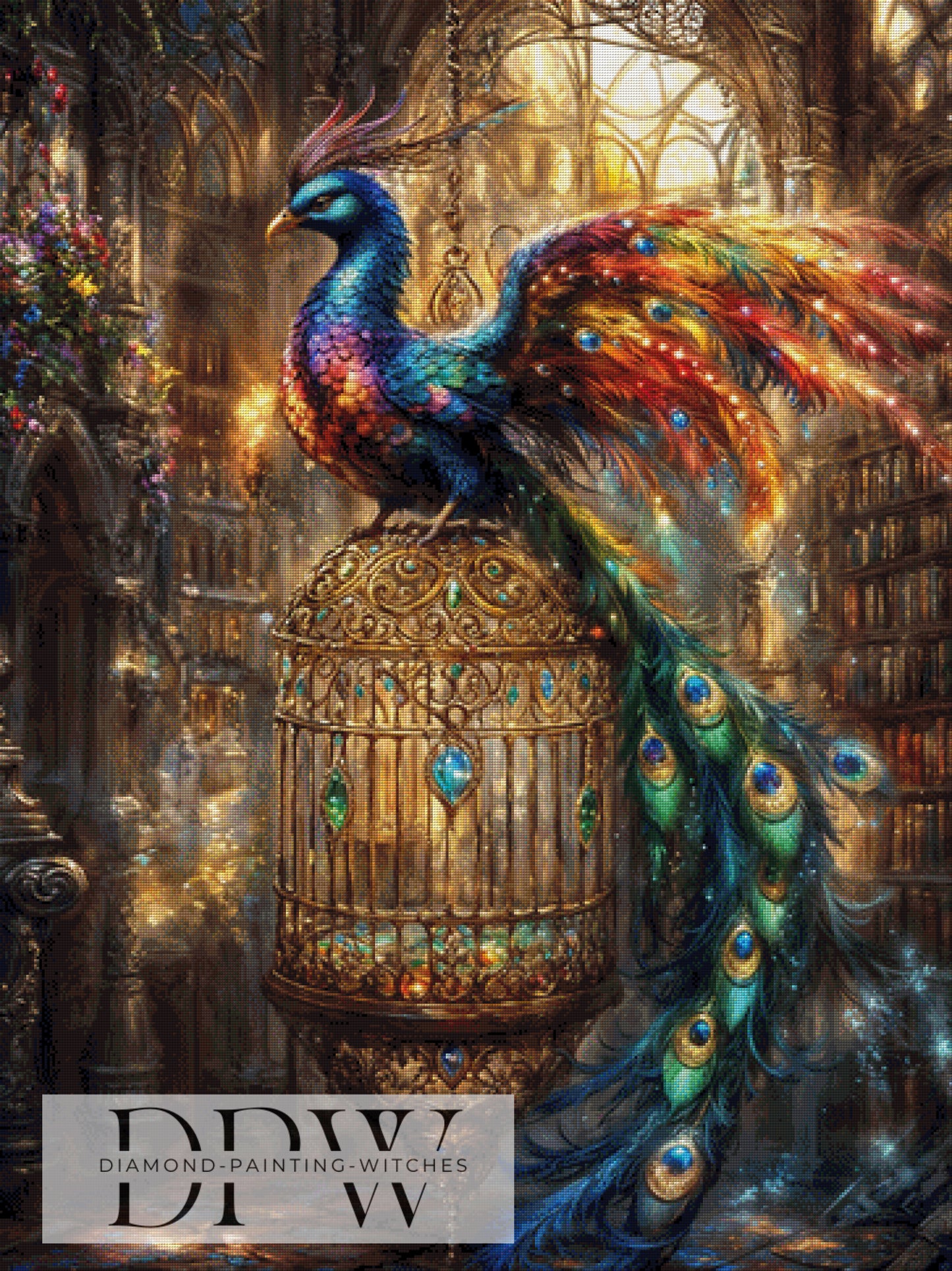 Phoenix on the cage  by Pixxel Pics 90x120cm mit 330 Farben DPW-3672