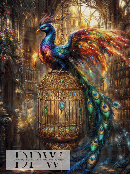 Phoenix on the cage  by Pixxel Pics 90x120cm mit 330 Farben DPW-3672