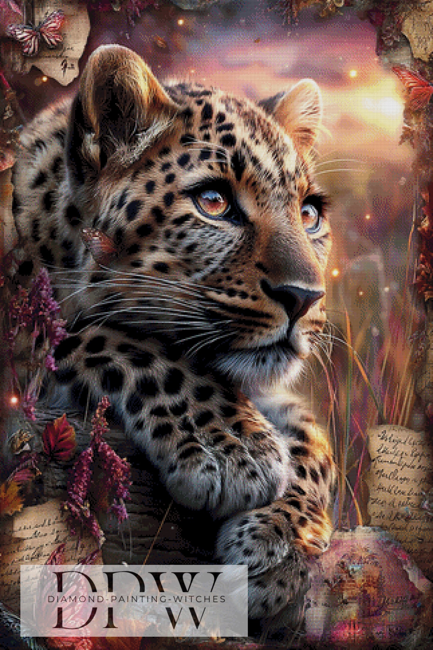 Vintage Leopard by ellufija 80x120cm mit 240 Farben  DPW-3678