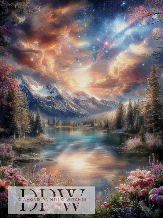 See am Berg II by Elly_A.I. 90x120cm mit 260 Farben DPW-3682