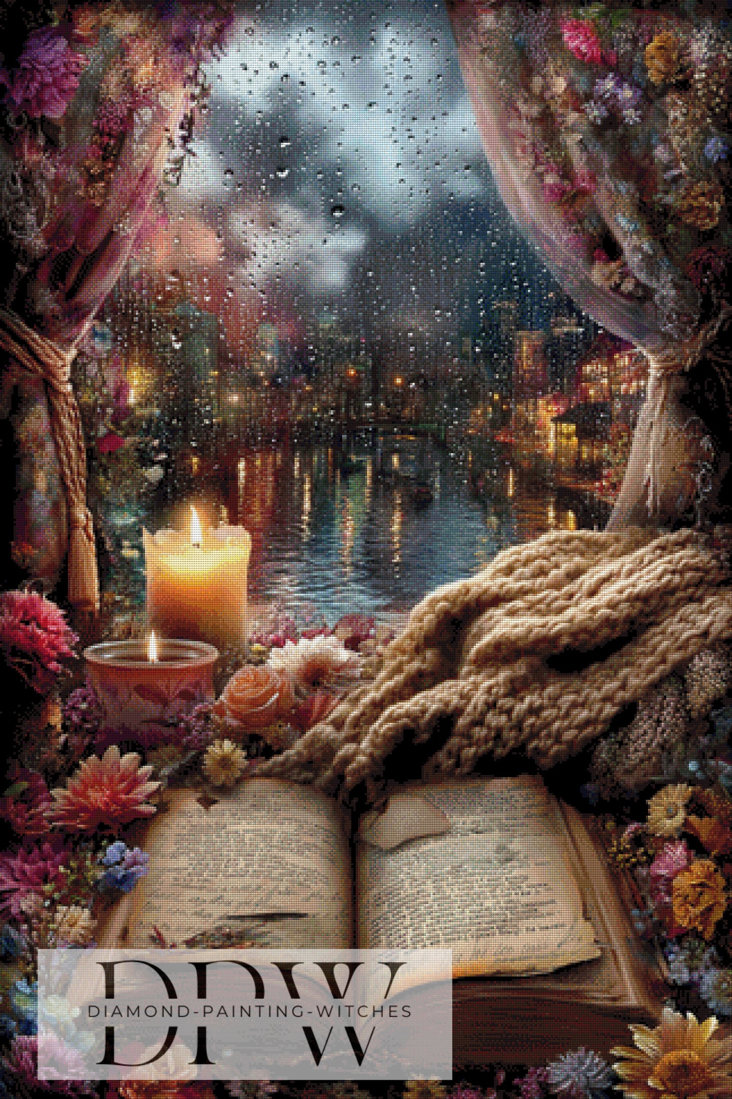 Vintage Regenwetter by ellufija 80x120cm mit 270 Farben  DPW-3689