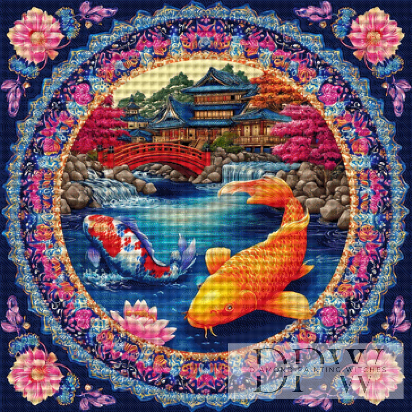 DPW-3690 Benibashi no Sasayaki by QN 90x90cm mit 390 Farben **SOFORTKAUF** ECKIGE Steine