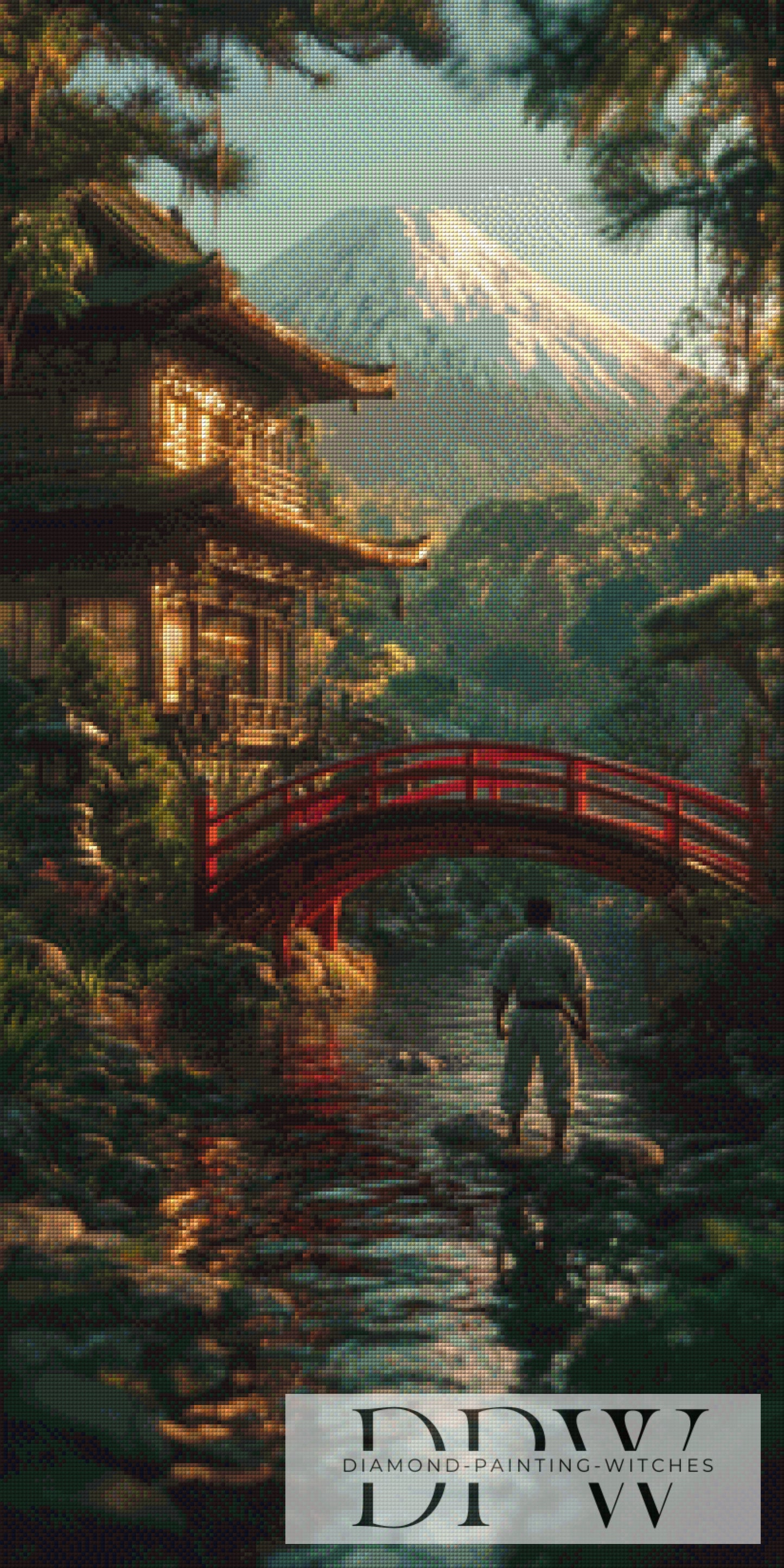 Der stille Weg 静かな道 by QN 50x100cm mit 170 Farben DPW-3691