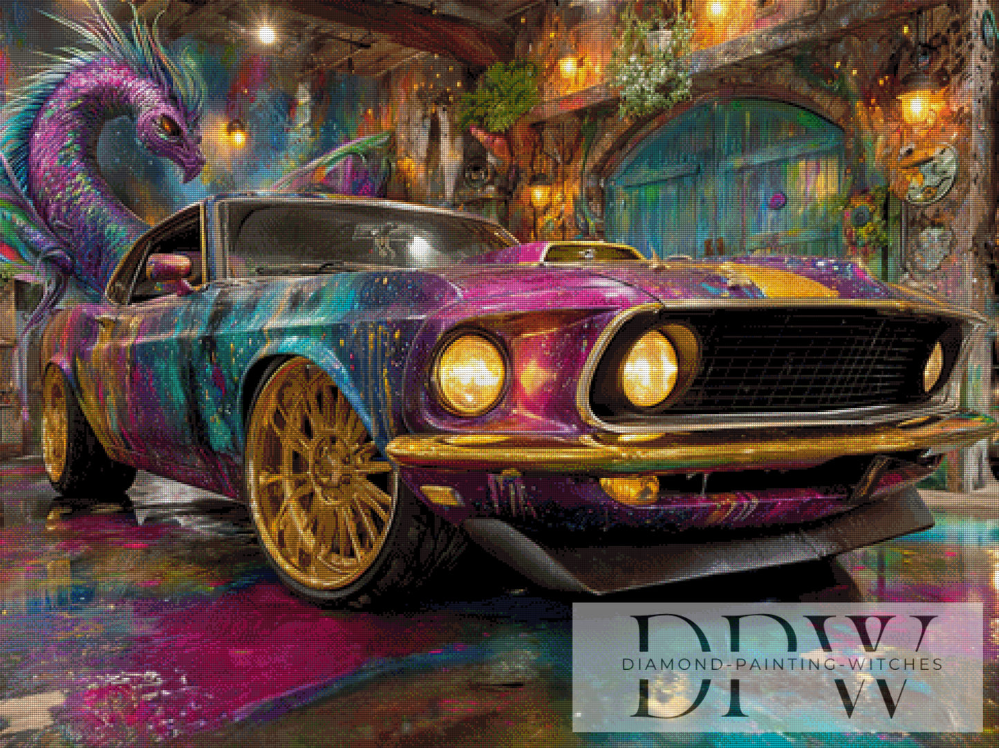 Golden Wheel by Casalla Vendetta 120x90cm mit 360 Farben DPW-3703