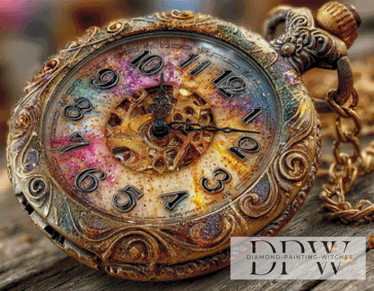 Glitzer Clock by Casalla Vendetta 90x70cm mit 240 Farben DPW-3707