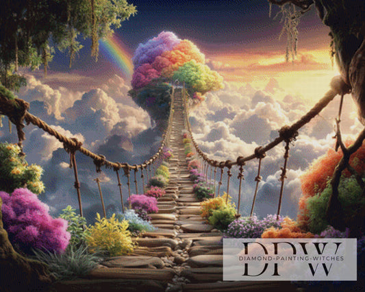 Regenbogenbrücke II by QN 100x80cm mit 260 Farben DPW-3709