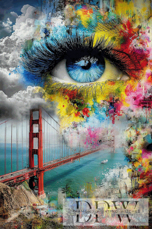 Golden Gate Blick by Catill 80x120cm mit 430 Farben DPW-3715