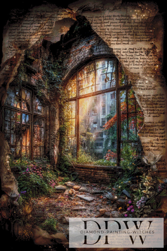 Vintage Verlassenes Zimmer by ellufija 80x120cm mit 230 Farben DPW-3725