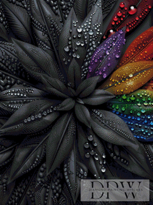 Black bloom by theA.art 60x80cm mit 180 Farben DPW-372