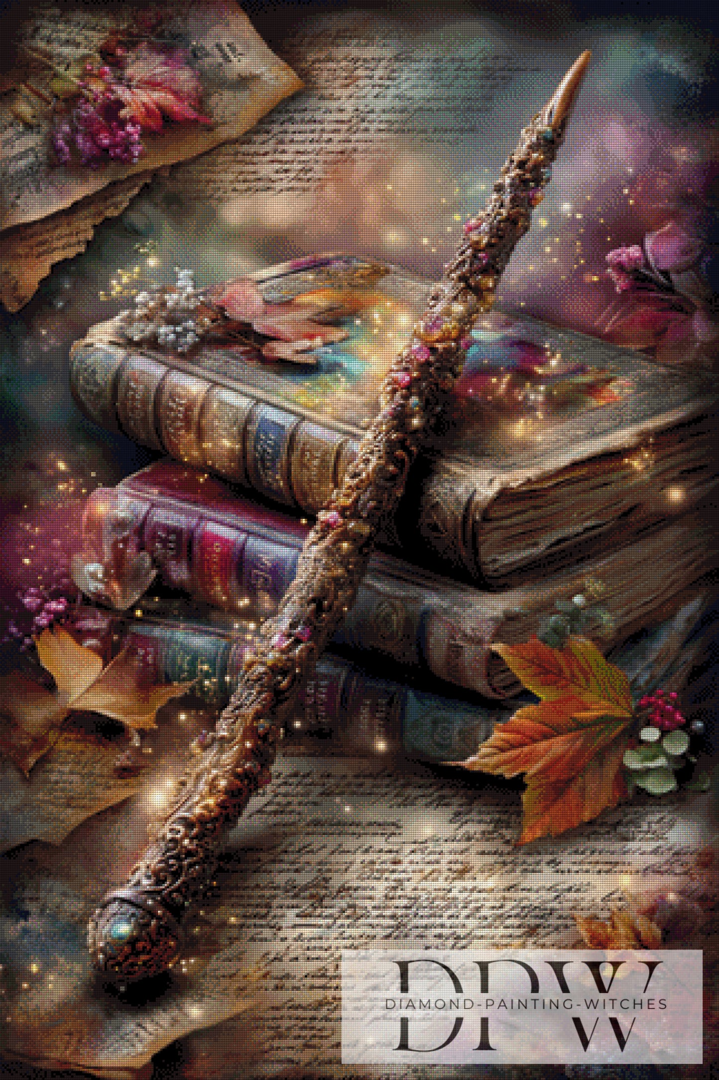 Vintage Zauberstab by ellufija 80x120cm mit 250 Farben DPW-3730