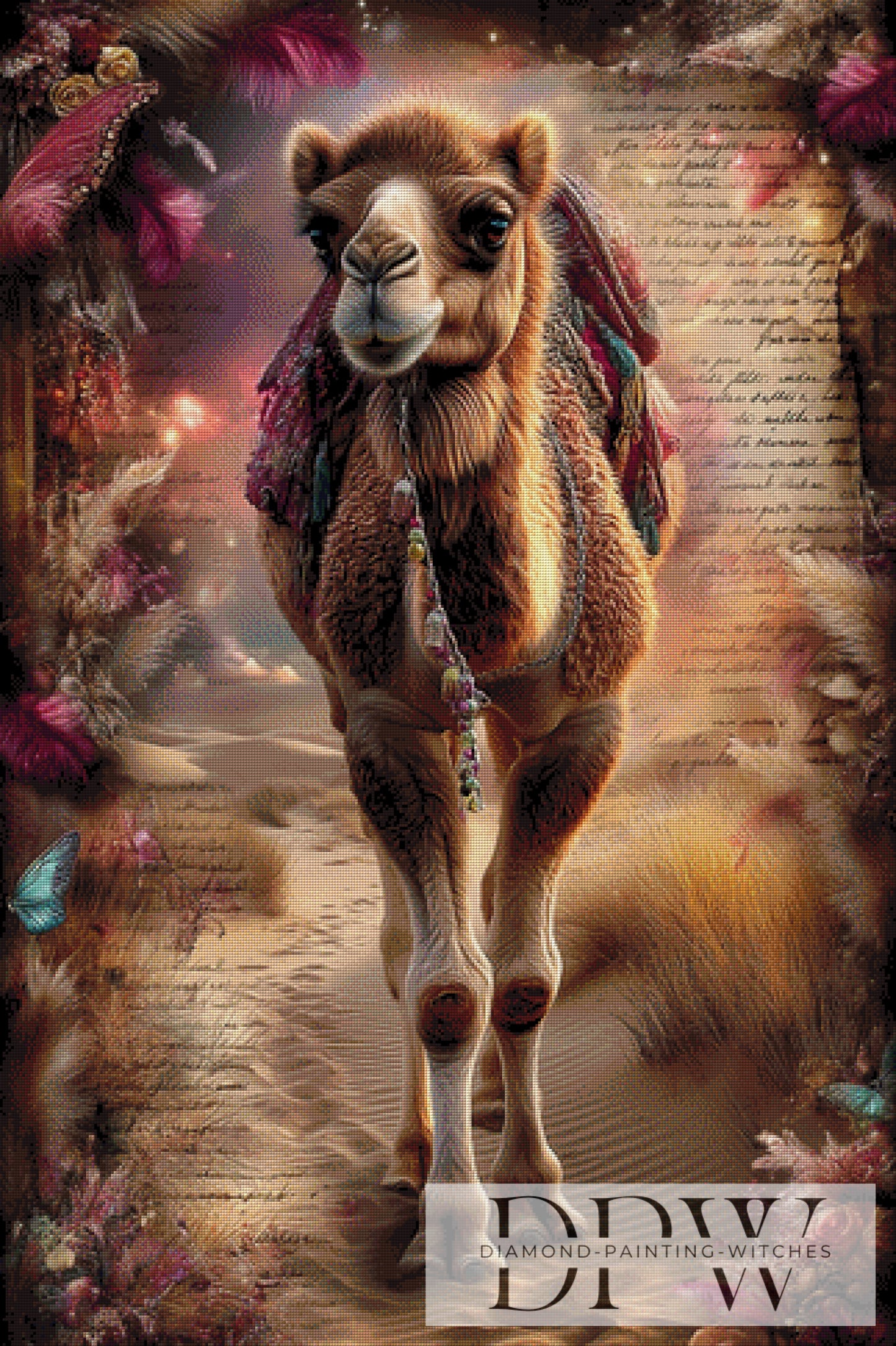 Vintage Kamel by ellufija 80x120cm mit 200 Farben DPW-3731