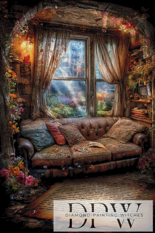 DPW-3740 Vintage Verlassenes Sofa by ellufija 80x120cm 290 Farben **SOFORTKAUF** ECKIGE Steine