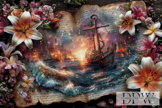 Vintage - Wo das Meer träumt by ellufija 150x100cm mit 320 Farben DPW-3744