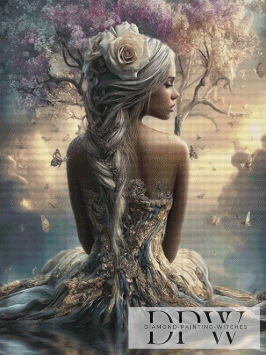 Rose der Nacht by Elly_A.I. 75x100cm mit 110 Farben DPW-3745