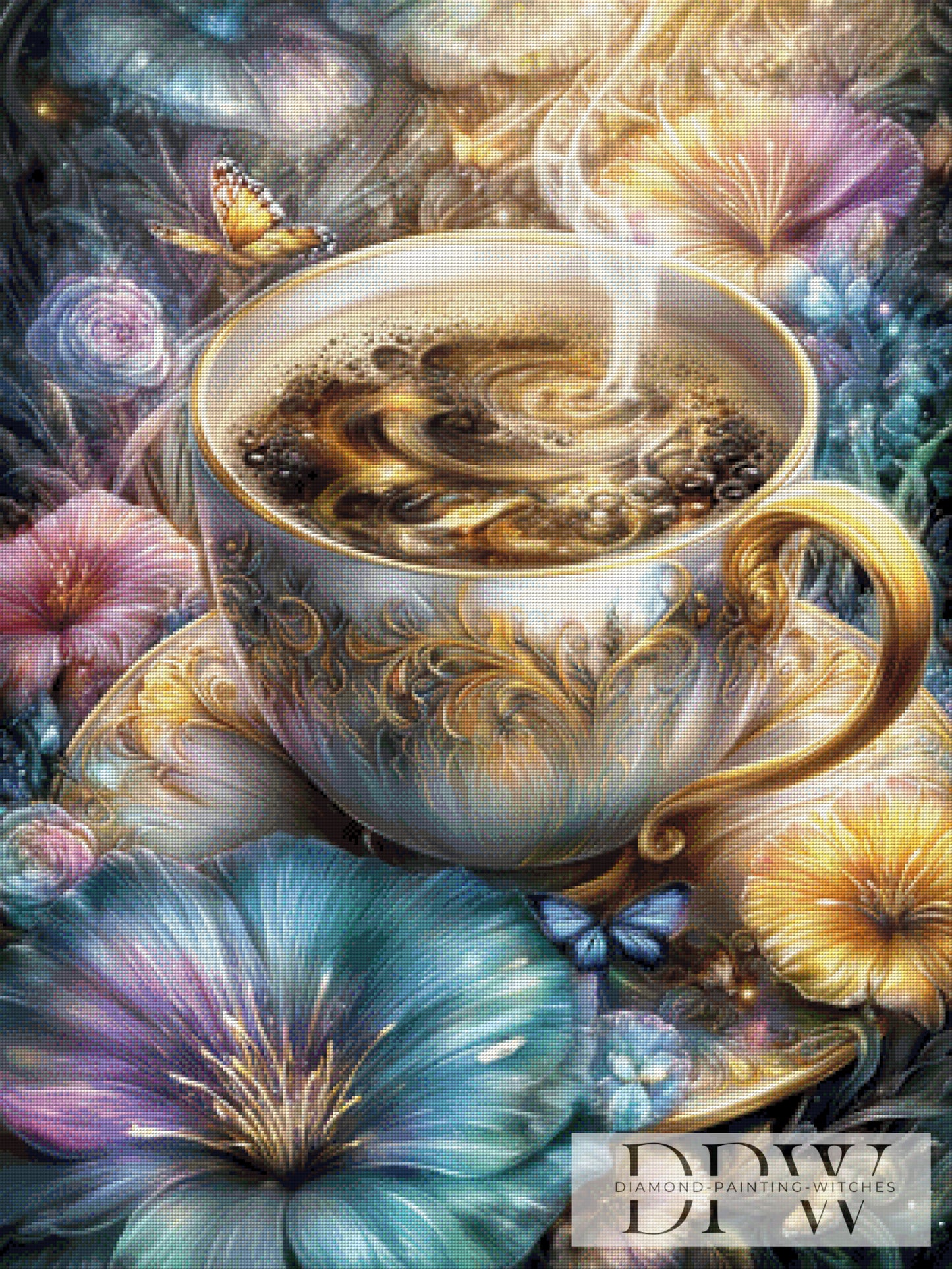 Kaffeezeit by _Sweet_Loco_AI 75x100cm mit 270 Farben DPW-3747