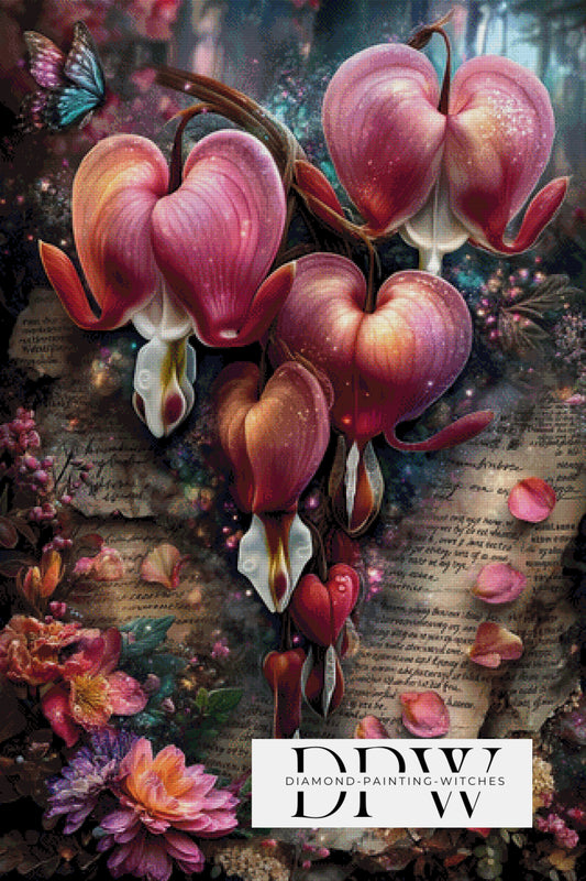 Vintage Tränendes Herz by ellufija 80x120cm mit 320 Farben DPW-3752