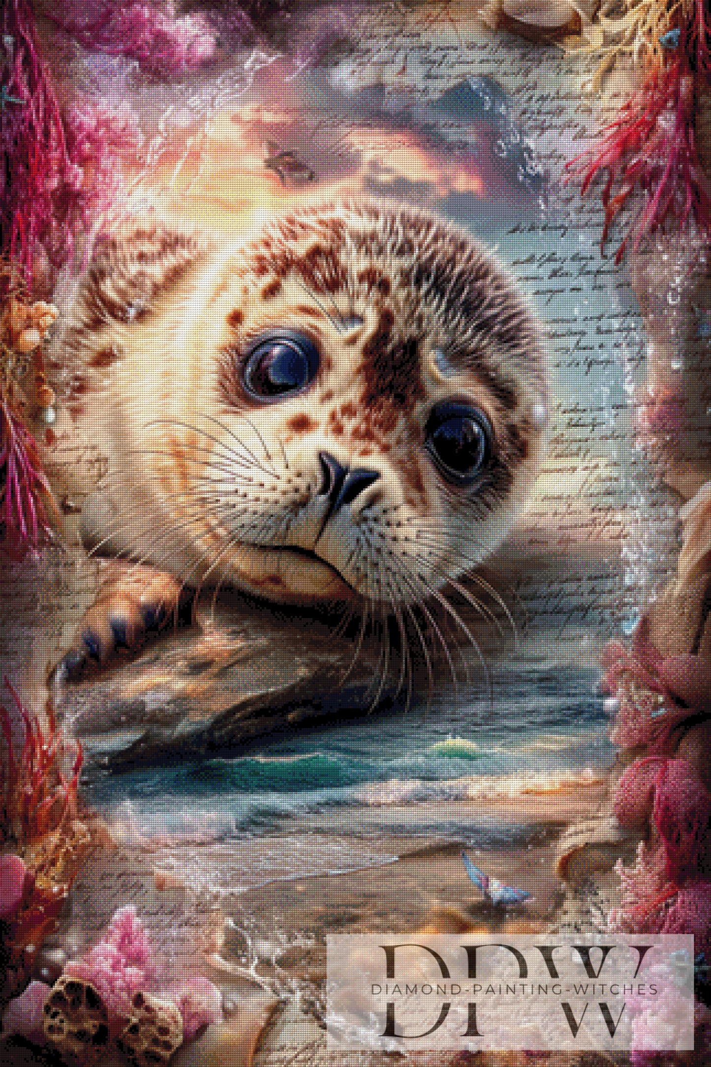 Vintage Meeresbewohner by ellufija 80x120cm mit 270 Farben DPW-3760