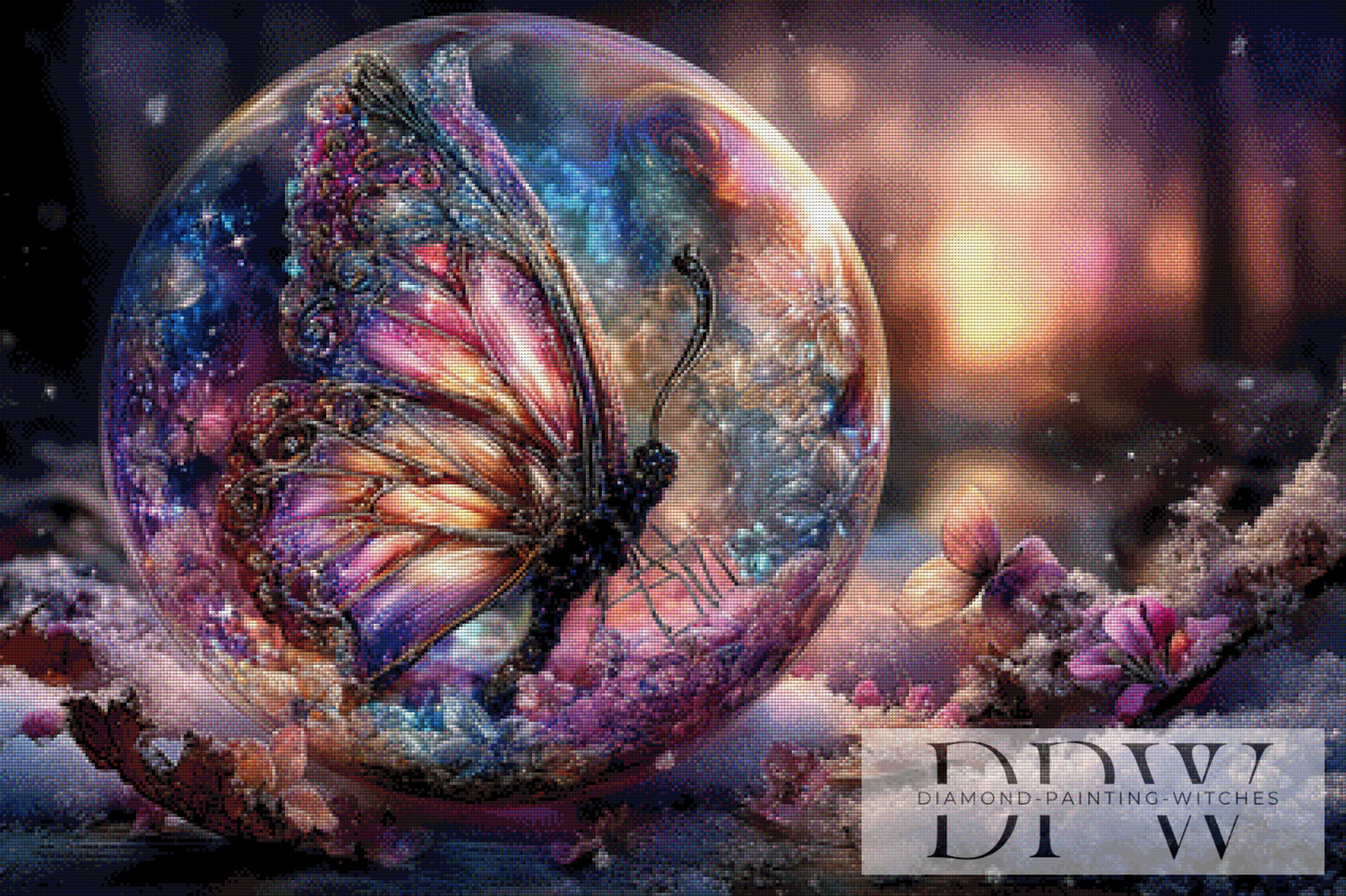 Butterfly bubble by ellufija 105x70cm mit 270 Farben DPW-3765