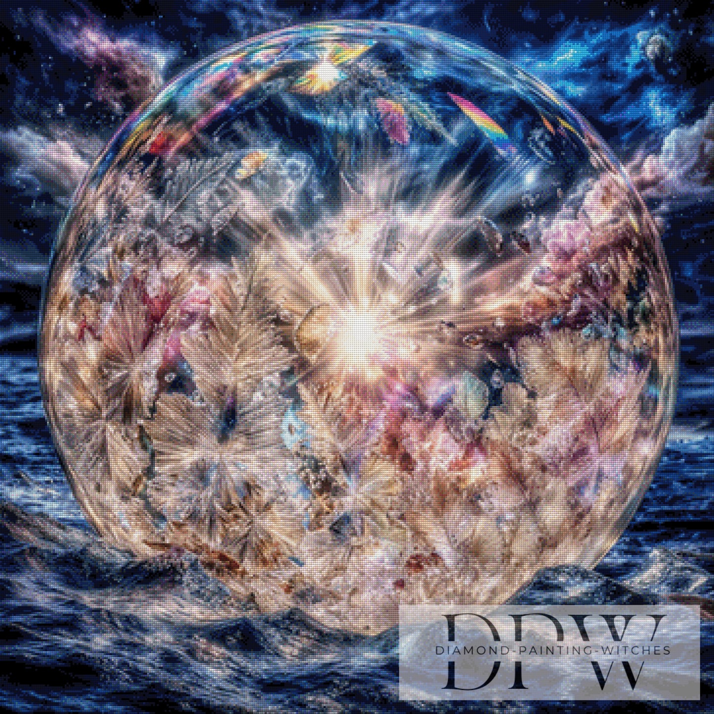 Frozen Soap Bubble  by Pixxel Pics 90x90cm mit 240 Farben DPW-3767