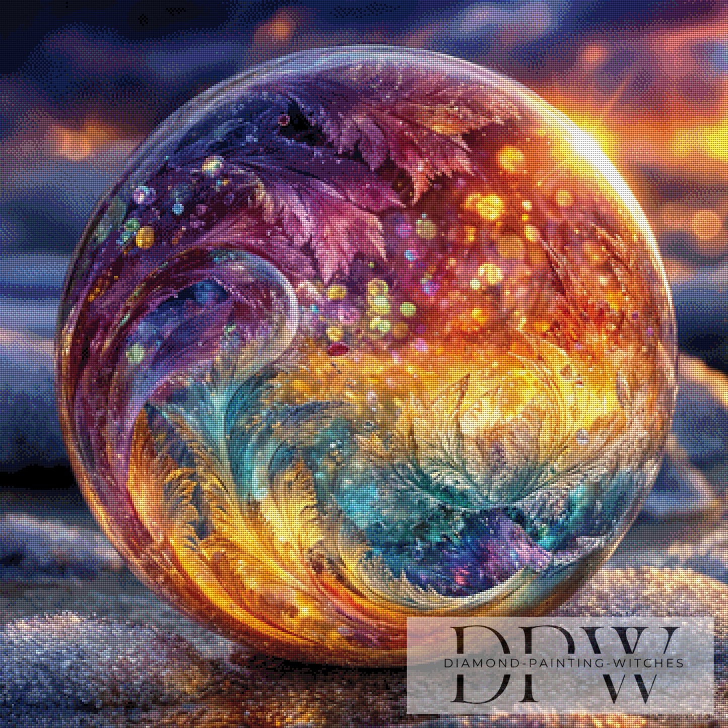Frozen Rainbow Bubble by Pixxel Pics 90x90cm mit 330 Farben DPW-3768