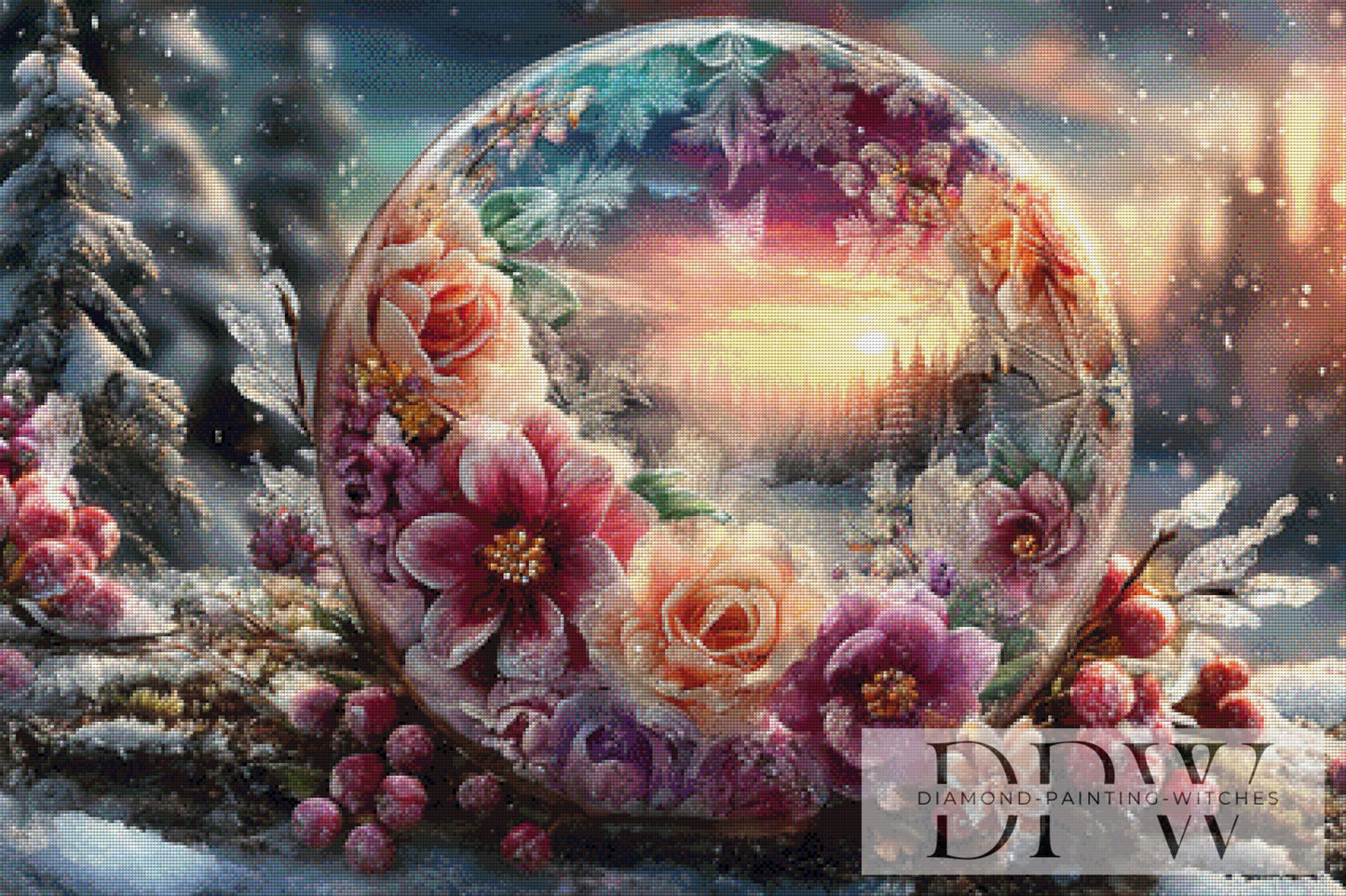 Winter Bubble by ellufija 105x70cm mit 300 Farben DPW-3773