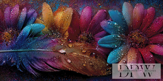 Wenn Blumen Flügel tragen by theA.art 120x60cm mit 255 Farben DPW-3784