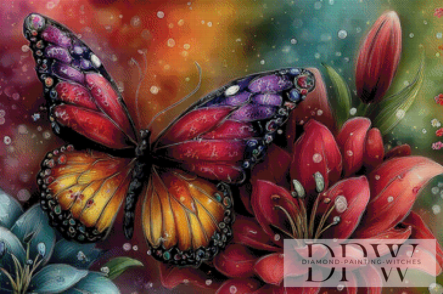 Blütenflug by Elly_A.I 90x60cm mit 280 Farben DPW-3788