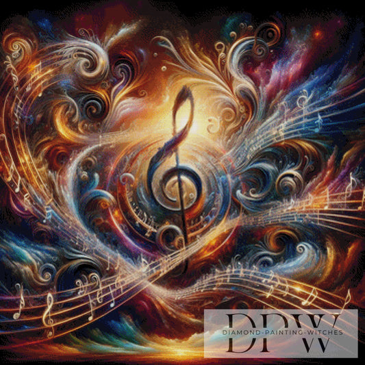 Music is all around by Pixxel Pics 90x90cm mit 260 Farben DPW-3796