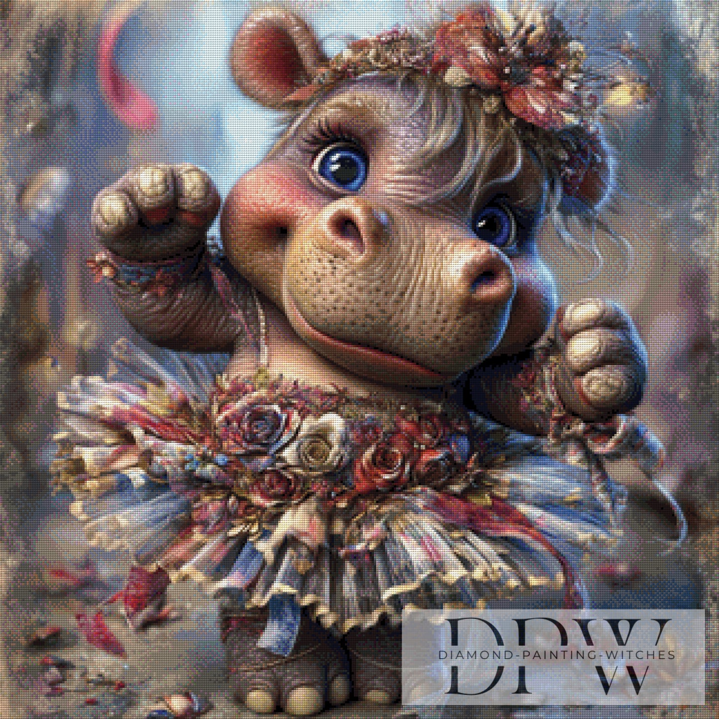 Hippolette by CreatiVart 80x80cm mit 200 Farben DPW-3813