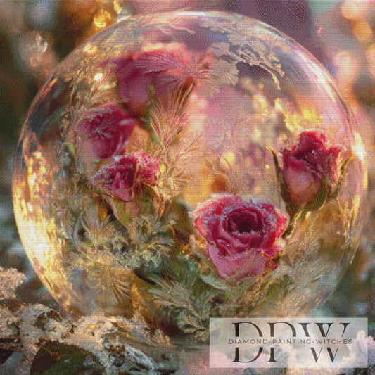 Frozen Roses by Maggie 80x80cm mit 240 Farben DPW-3818