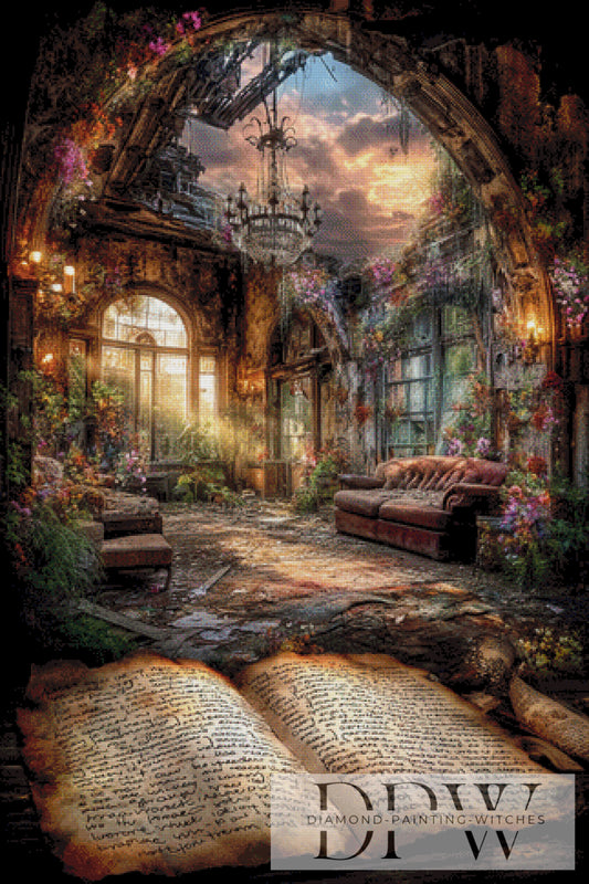 Vintage Ort der Erinnerungen by ellufija 80x120cm mit 240 Farben DPW-3820