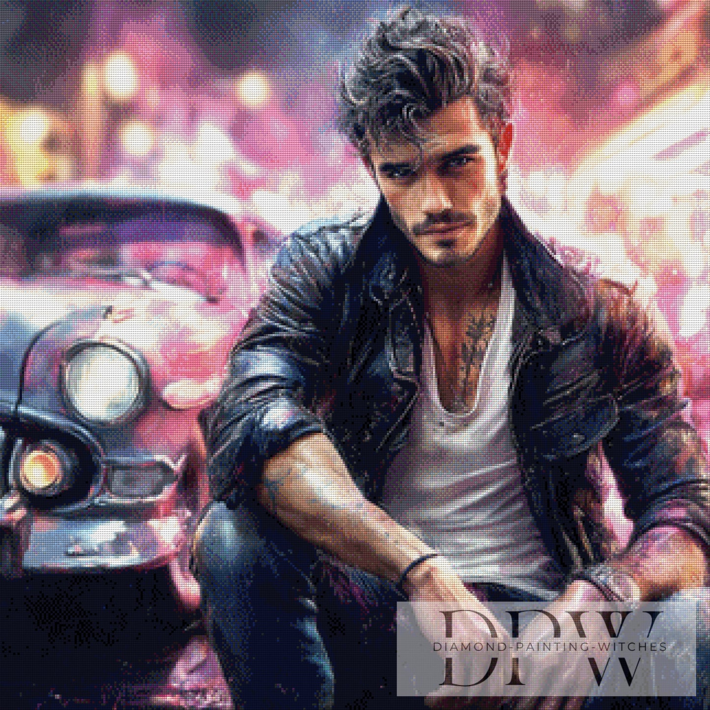 Leder, Licht, Legende by ellufija 80x80cm mit 200 Farben DPW-3845