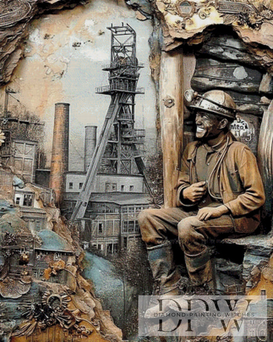 Glück auf!  by Elly_A.I. 80x100cm mit 160 Farben DPW-3847