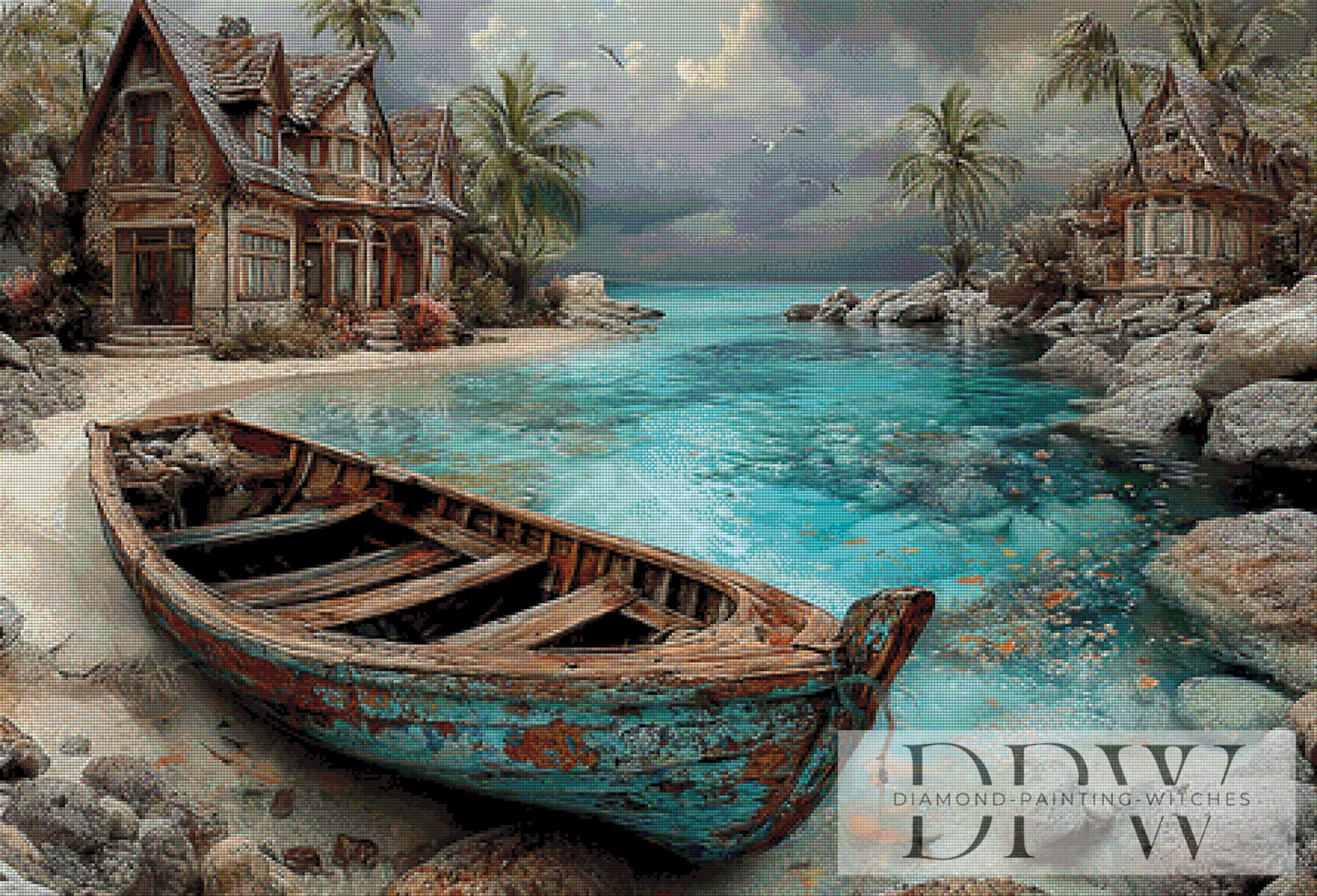 Die Korallenbucht  by Elly_A.I. 110x75cm mit 180 Farben DPW-3849