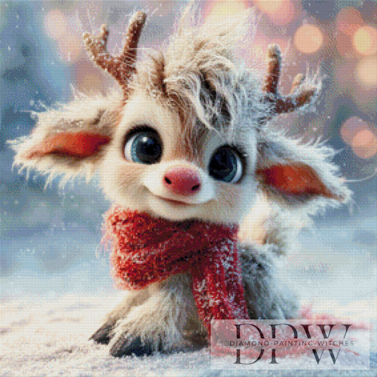 Winter Rehlein by theA.art 70x70cm mit 200 Farben DPW-3873