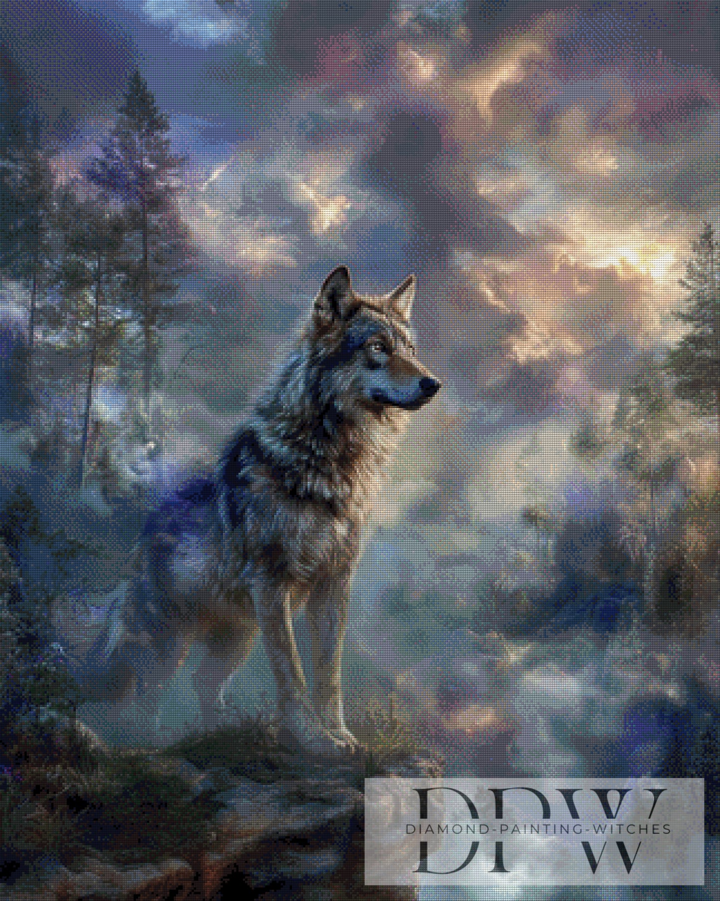 King Wolf by Maggie 80x100cm mit 140 Farben DPW-3880