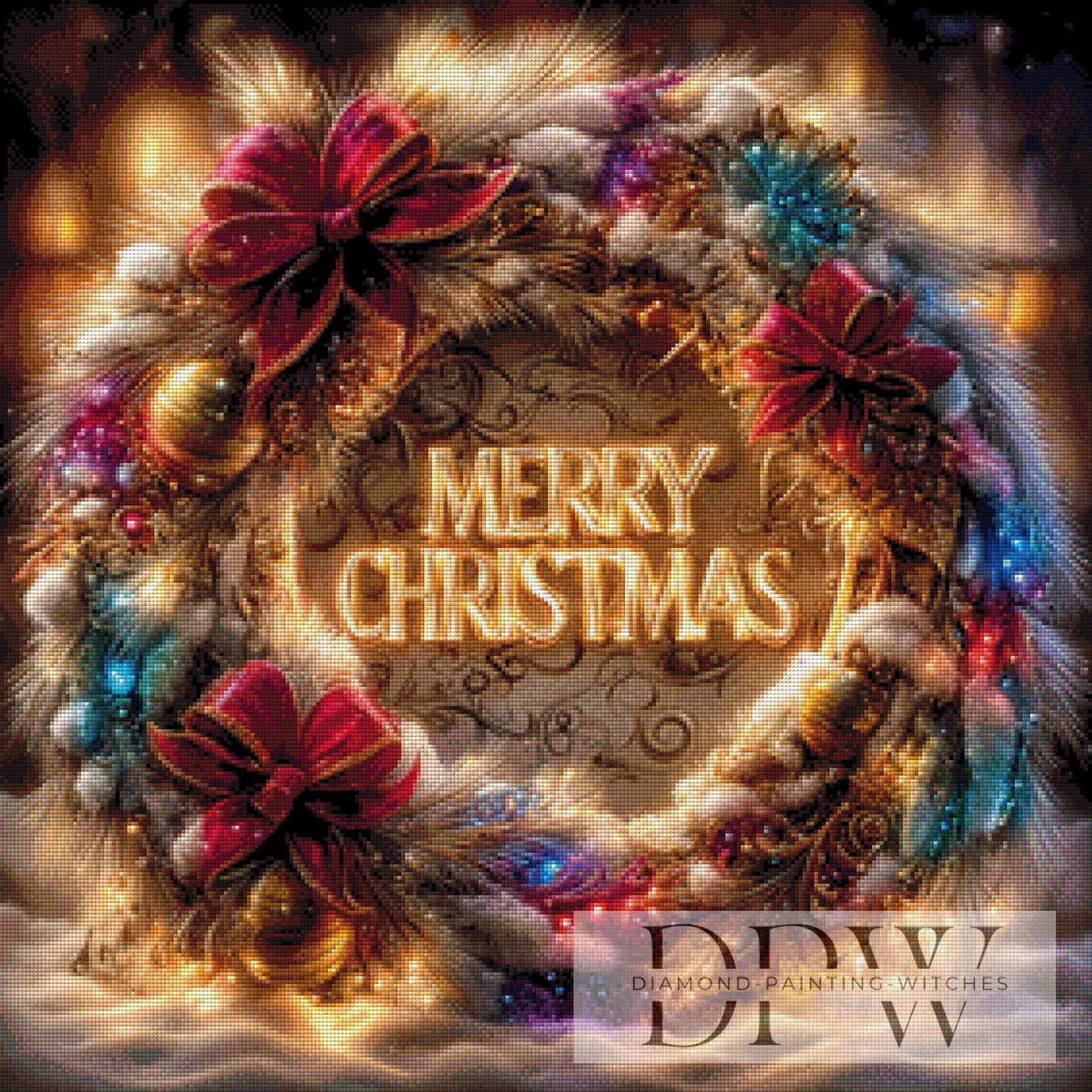 Merry Christmas by Casalla Vendetta 70x70cm mit 280 Farben DPW-3884