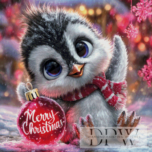 Christmas Pengu by CreatiVart 80x80cm mit 250 Farben DPW-3887