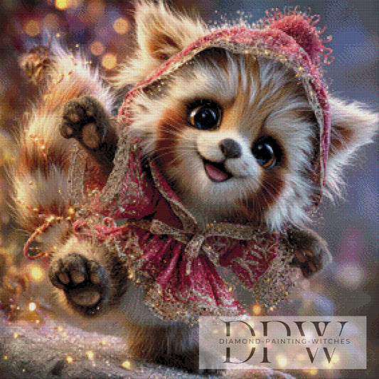 Funkelpfötchen by CreatiVart 70x70cm mit 210 Farben DPW-3890