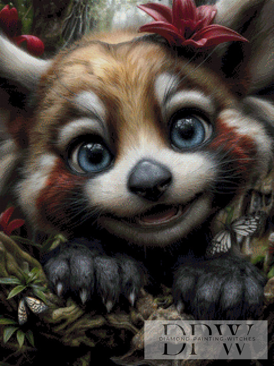 Roter Panda by CreatiVart 60x80cm mit 150 Farben DPW-389