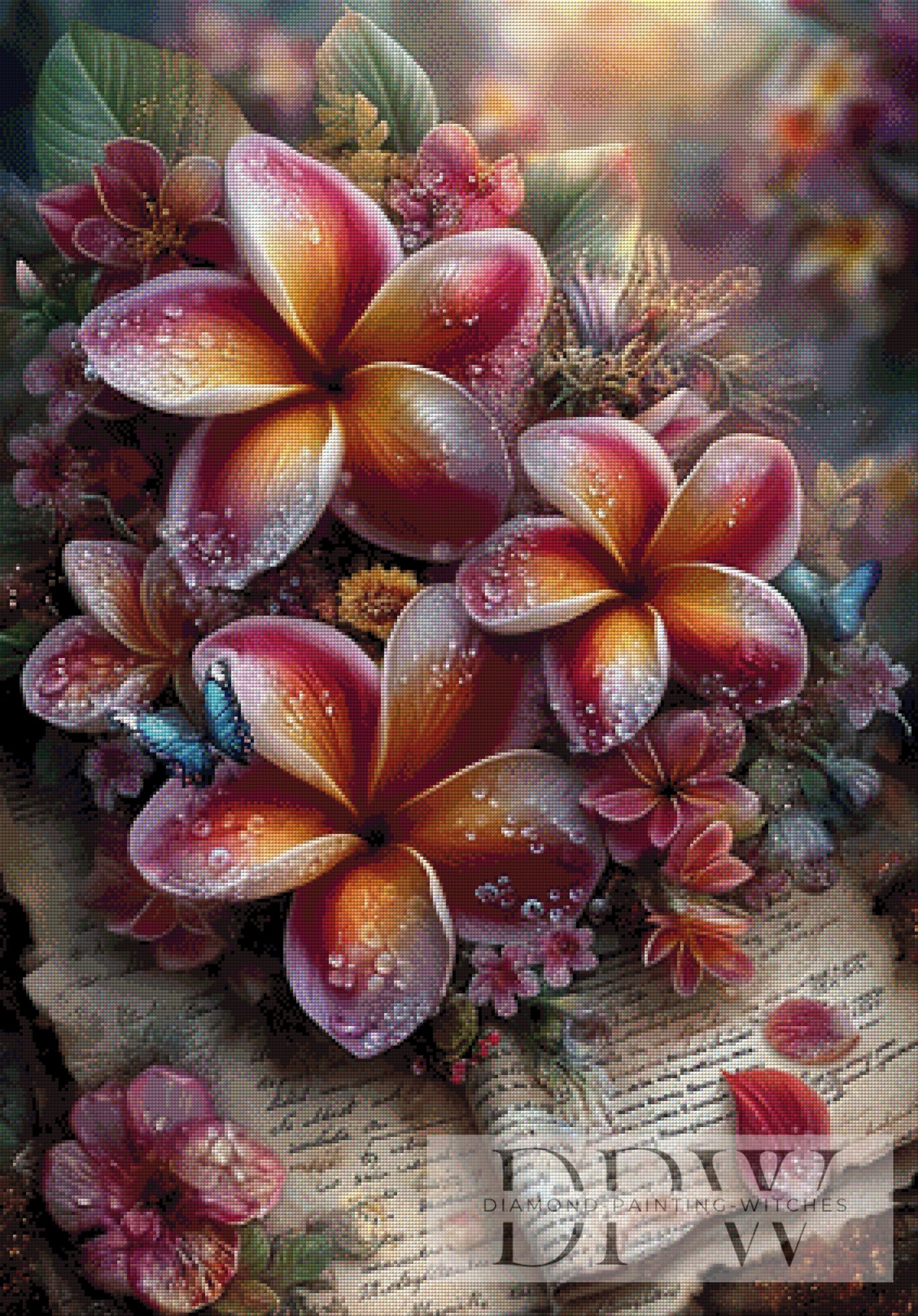 Vintage Frangis 2 by ellufija 70x100cm mit 260 Farben DPW-3983