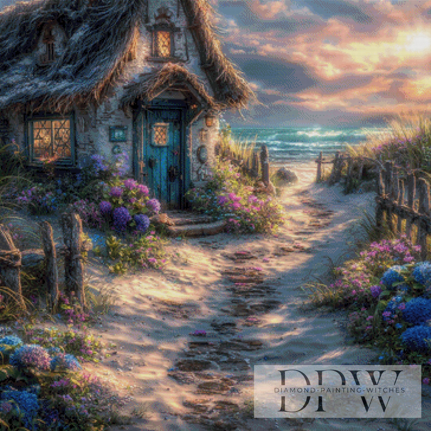Strandhaus by ellufija 90x90cm mit 250 Farben DPW-4002