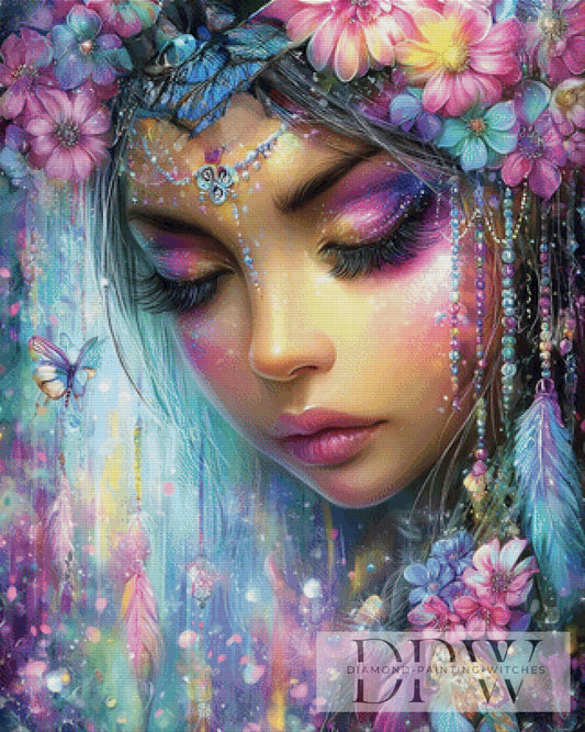 Aurablüte by Elly_A.I. 80x100cm mit 310 Farben DPW-4008