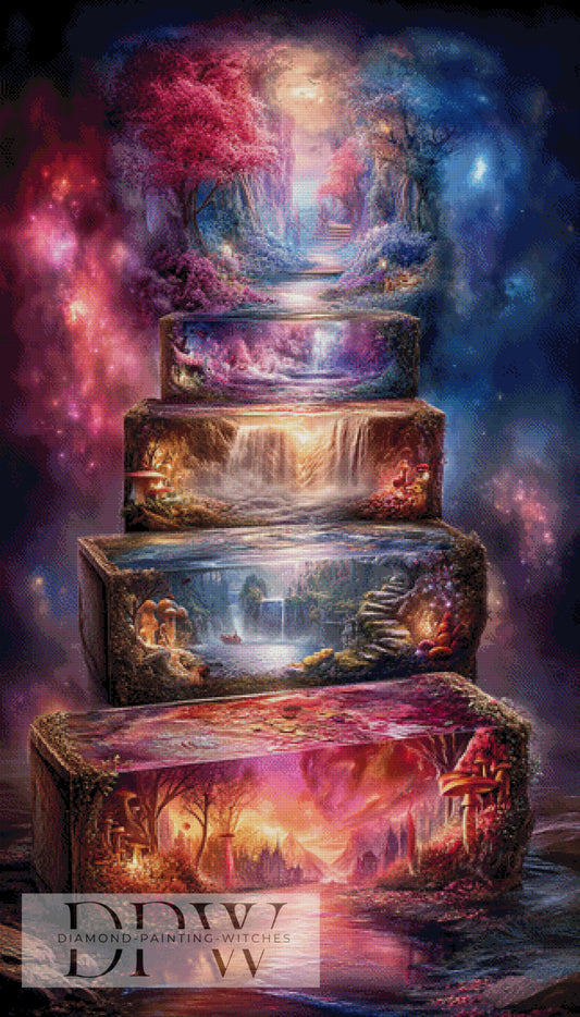 Verwunschene Stufen by ellufija 80x140cm mit 290 Farben DPW-4046