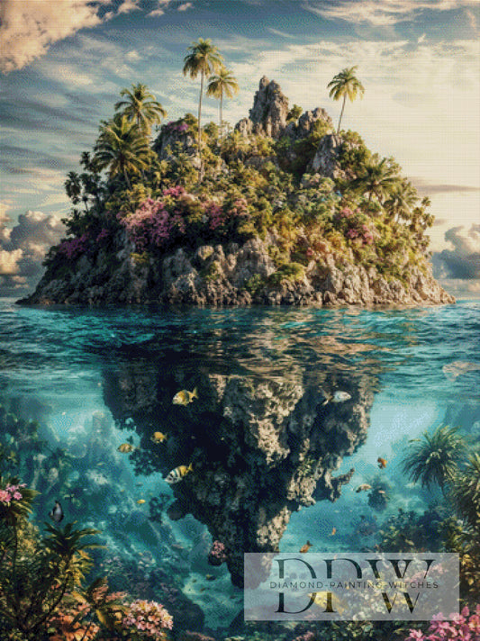 Einsame Insel by Pixxel Pics 90x120cm mit 250 Farben DPW-4049