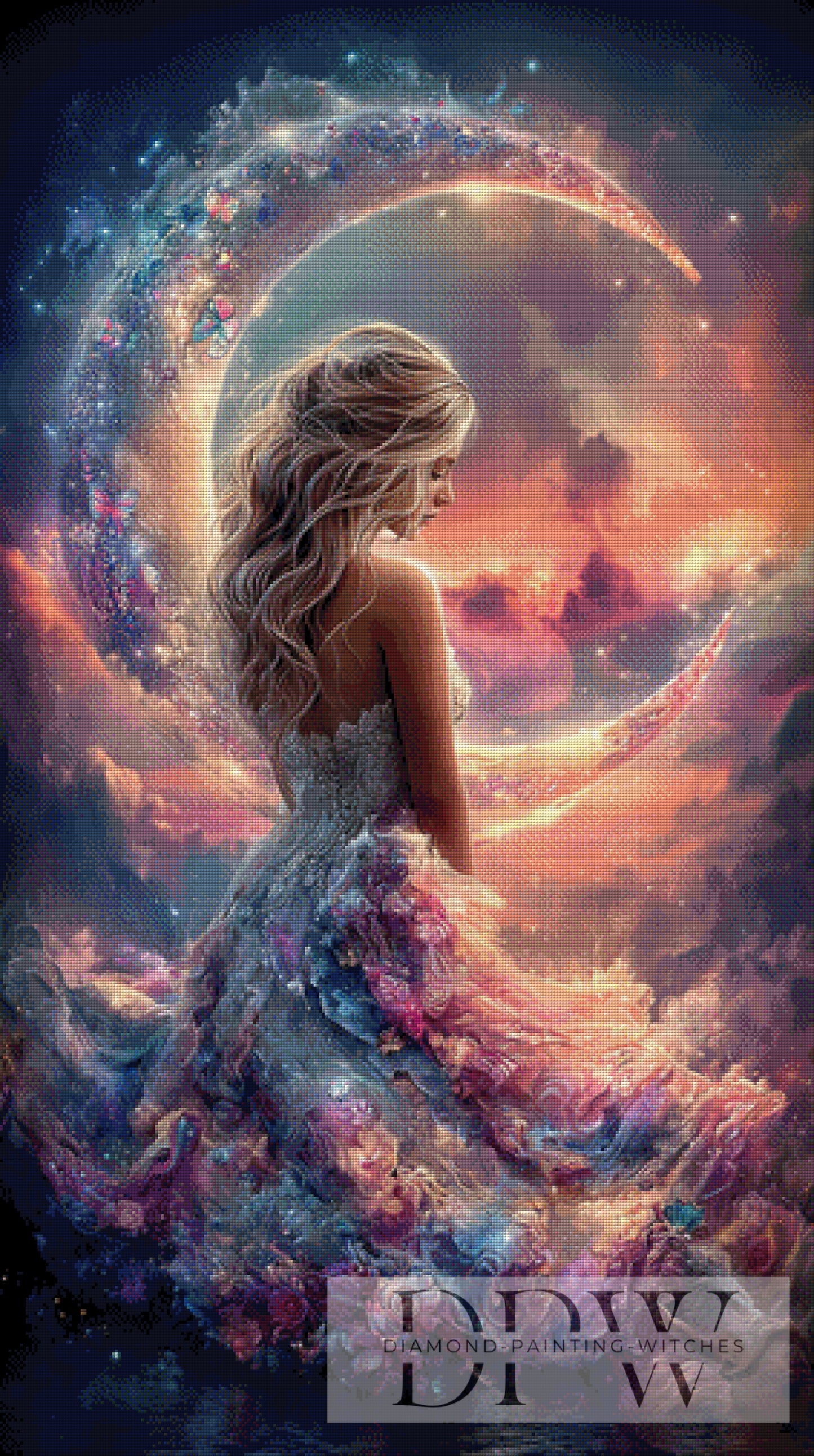 Träumen im Mondschein by ellufija 70x125cm mit 210 Farben DPW-4060