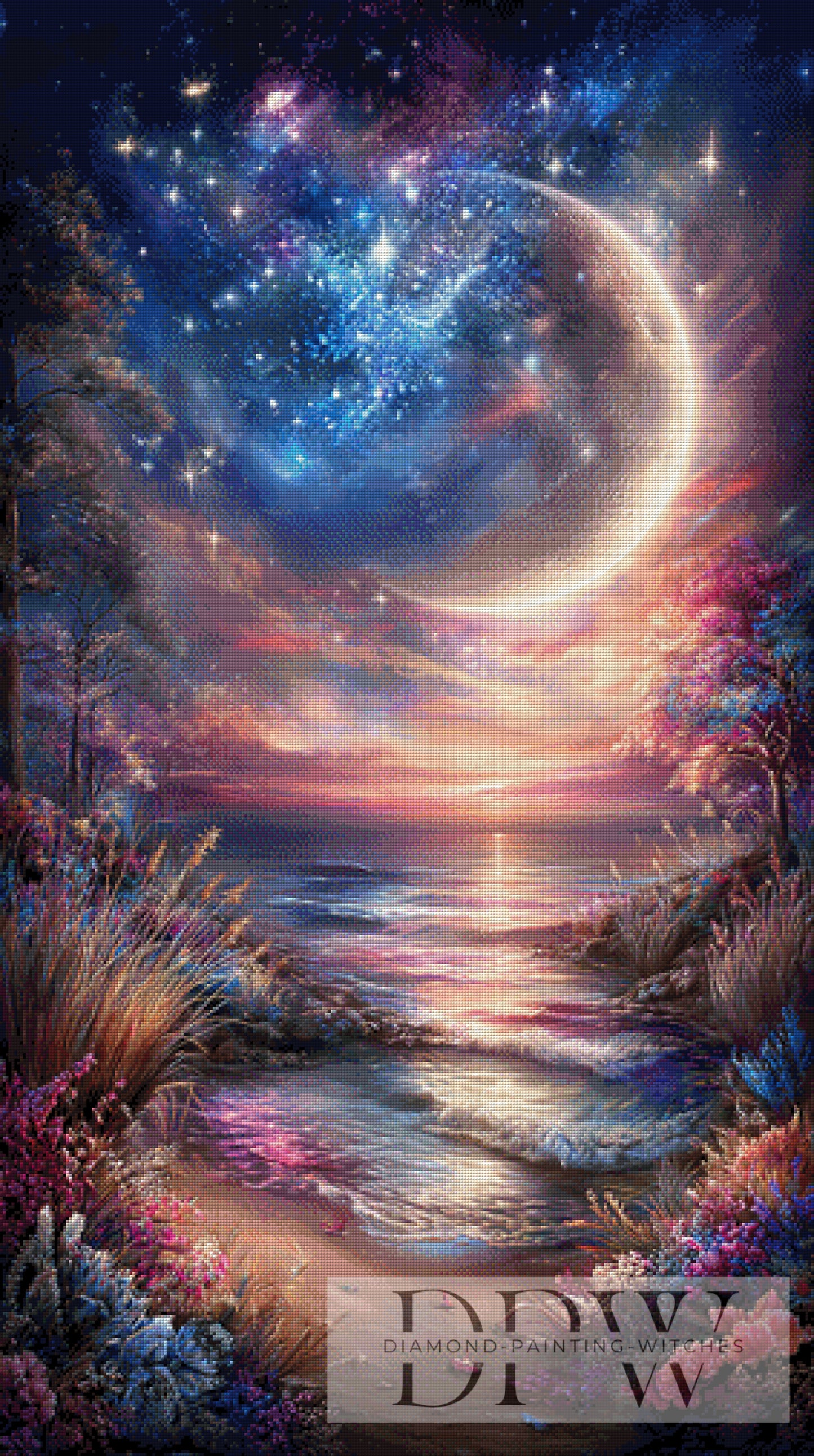 Mondlichtbucht by ellufija 70x125cm mit 250 Farben DPW-4063