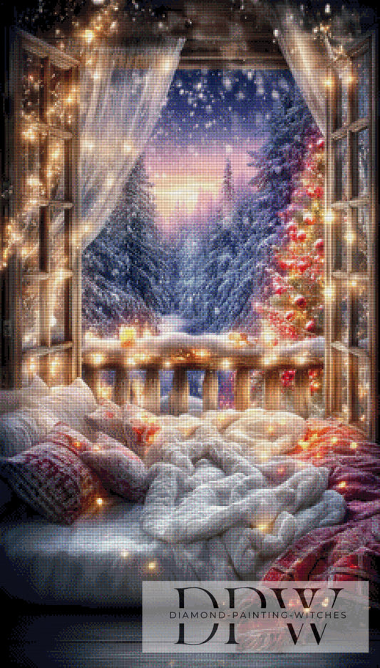 Weihnachtsabend by ellufija 60x105cm mit 200 Farben DPW-4064