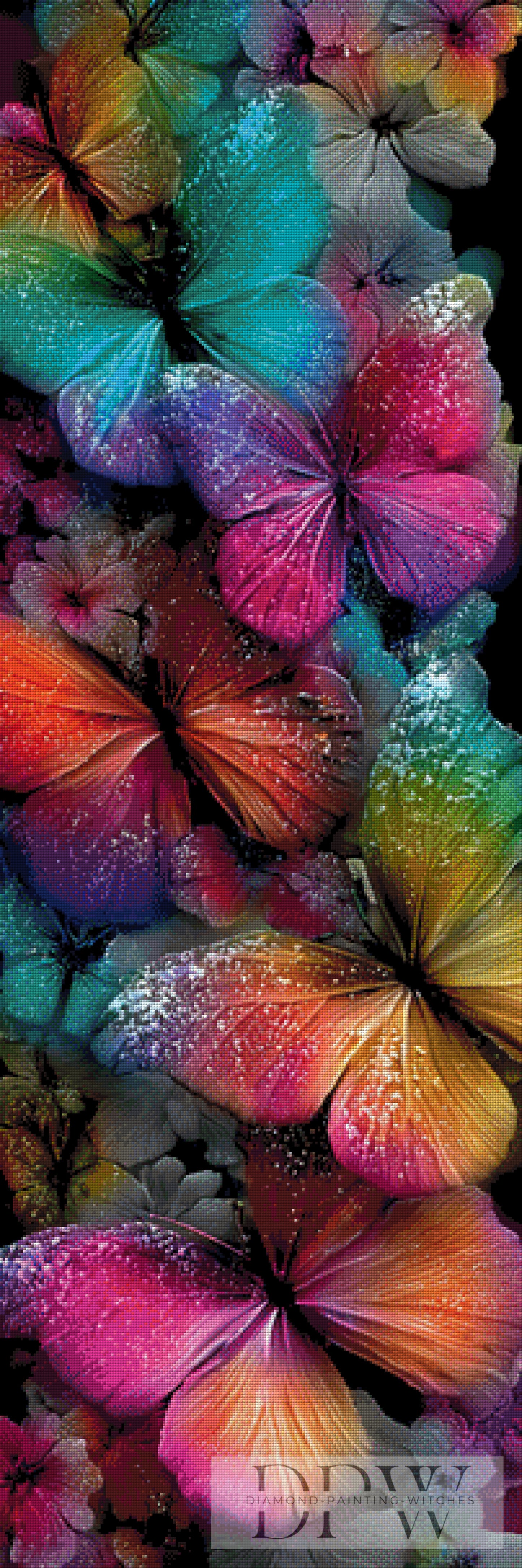 Regenbogen Schmetterlinge by theA.art 50x150cm mit 380 Farben DPW-4069