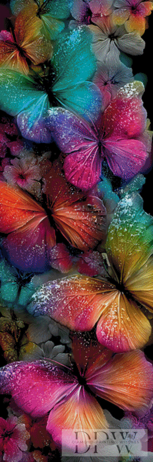 Regenbogen Schmetterlinge by theA.art 50x150cm mit 380 Farben DPW-4069